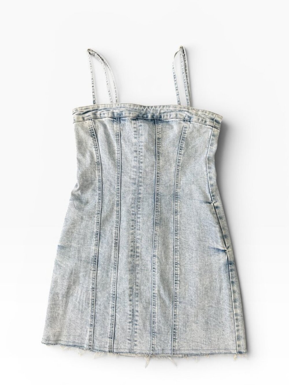Miou Muse Denim Mini Dress – M- Boutique- Summer MSRP $80 - Picture 3 of 16